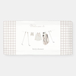 Neutraal golf baby shower spandoek