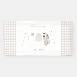 Neutraal golf baby shower spandoek