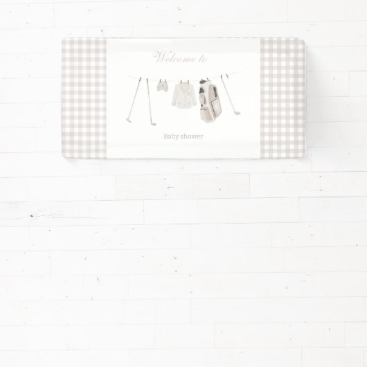 Neutraal golf baby shower spandoek (Insitu)