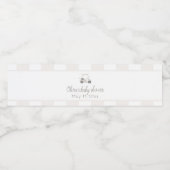 Neutraal golfkarretje waterfles etiket (Enkel label)