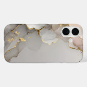 Neutraal & Goud Marmer  Case-Mate iPhone Case (Achterkant (horizontaal))