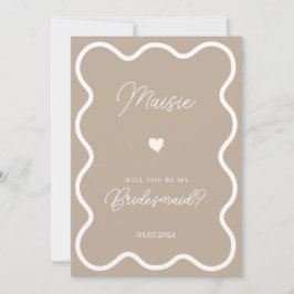 Neutraal goud zal je mijn bruidsmeisje voorstel kaart