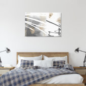 Neutraal Greige Minimalist Nordic Abstract Canvas Afdruk (Insitu (Slaapkamer))