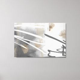 Neutraal Greige Minimalist Nordic Abstract Canvas Afdruk