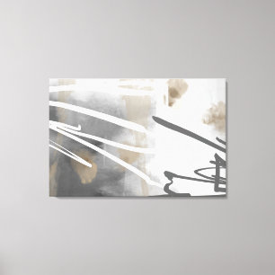 Neutraal Greige Minimalist Nordic Abstract Canvas Afdruk