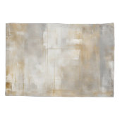 Neutraal Grijs Goud Plaid Kussensloop (Achterkant-Links)