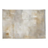 Neutraal Grijs Goud Plaid Kussensloop (Achterkant-Rechts)