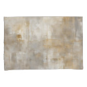 Neutraal Grijs Goud Plaid Kussensloop (Voorkant-Rechts)