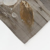 Neutraal Grijs Goud Taupe Bloemen Fleece Deken (Hoek)