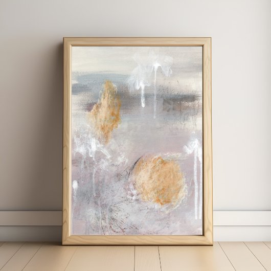 Neutraal grijs modern minimalistisch abstract kuns poster