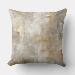 Neutraal grijs wit goud abstract boerderij plaid kussen