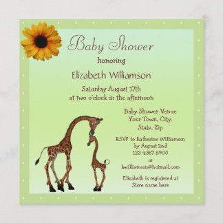 Neutraal groen Baby shower voor moeder en Baby Kaart