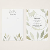 Neutraal groen gebladerte Cat Illustratie Kaart (Voorkant /achterkant)