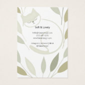 Neutraal groen gebladerte Cat Illustratie Kaart (Achterkant)