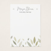 Neutraal groen gebladerte voetstappen Art Visitekaartje (Voorkant)