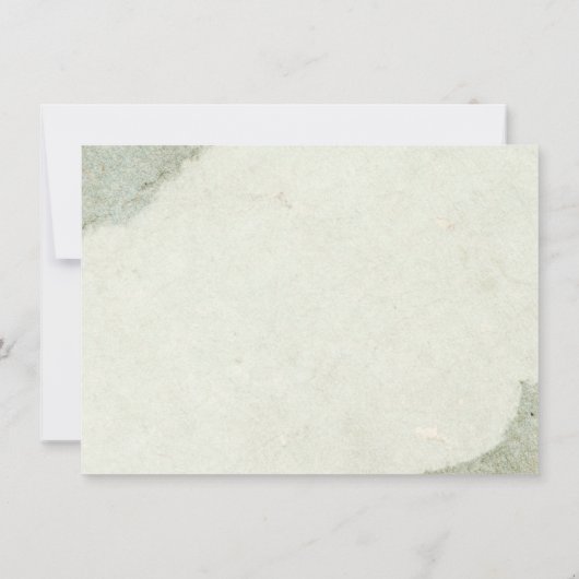 Neutraal  groen rustiek verlovingsfeest kaart (Achterkant)