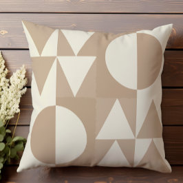 Neutraal Halftoon geometrisch patroon II Kussen