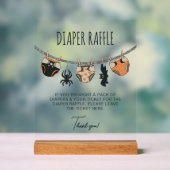 Neutraal Halloween Baby shower Luier Raffle Acryl Bord (Neutraal)