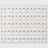 Neutraal herfstvogel naadloos patroon cadeaupapier (Vlak)