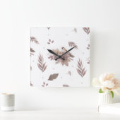 Neutraal herfstvogel naadloos patroon vierkante klok (Huis)