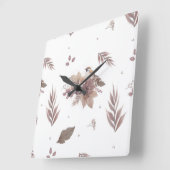 Neutraal herfstvogel naadloos patroon vierkante klok (Hoek)