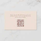 neutraal Hoefijzer | Trouwwebsite QR-code Informatiekaartje (Achterkant)