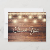 Neutraal hout Baby shower Hartelijk dank Kaart (Voorkant)