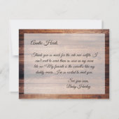 Neutraal hout Baby shower Hartelijk dank Kaart (Achterkant)