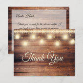 Neutraal hout Baby shower Hartelijk dank Kaart (Voorkant / Achterkant)