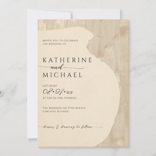 Neutraal huwelijk kaart (Voorkant)