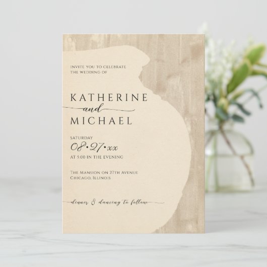 Neutraal huwelijk kaart (Staand voorkant)