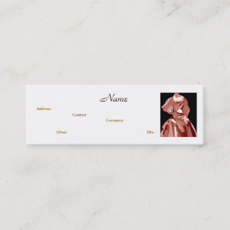 Neutraal III-Visitekaartje mode Designer Mini Visitekaartje