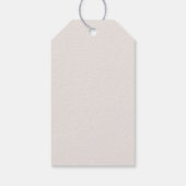 Neutraal Ivoor Beige Elegant Monogram Bruiloft Cadeaulabel (Achterkant)