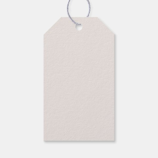 Neutraal Ivoor Beige Elegant Monogram Bruiloft Cadeaulabel (Achterkant)