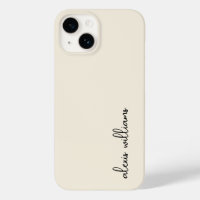 Neutraal Ivoor Minimalistisch Script Signature Mon