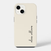 Neutraal Ivoor Minimalistische Script Monogram
