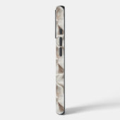 Neutraal ivoor stof-look iPhone stoer Hoesje (Achterkant / Links)