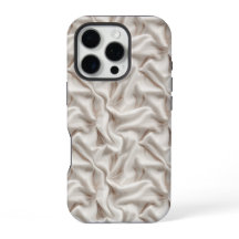 Neutraal ivoor stof-look iPhone stoer Hoesje