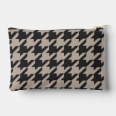 Neutraal Ivoor Taupe Beige Houndstooth Patroon Etui (Achterkant)
