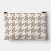 Neutraal Ivoor Taupe Beige Houndstooth Patroon Etui (Achterkant)