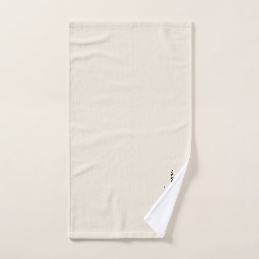 Neutraal ivory Modern Signature Script Monogram Bad Handdoek (Handdoek)