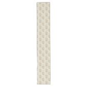 Neutraal Ivory Table Runner Artistic Damask Patter Lange Tafelloper (Voorkant)