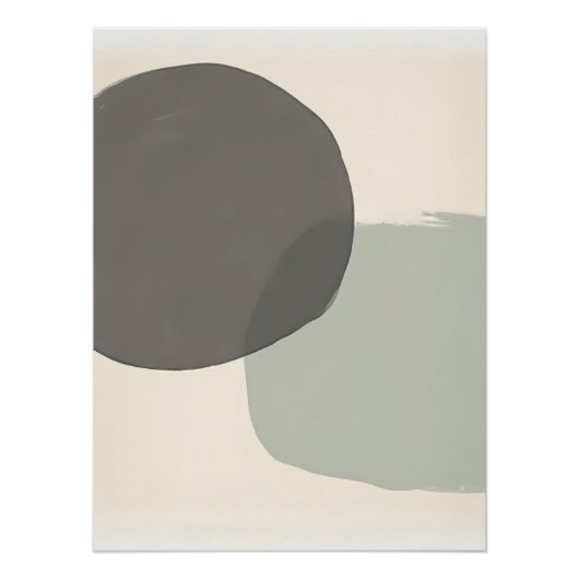 Neutraal Japandi Plant Poster (Voorkant)