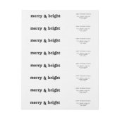 Neutraal Kerstmis Vrolijk en helder retouradres (Vel)