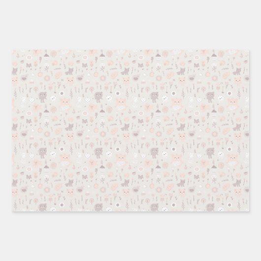 Neutraal Kinder Inpakpapier Vel (Voorkant 2)