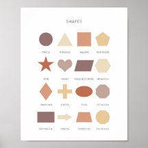 Neutraal kinder leervorm poster