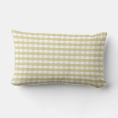 Neutraal kinderdagverblijf Gingham Pillow met naam Kussen (Achterkant)