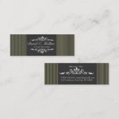 Neutraal  klasje Motif op strepen Mini Visitekaartje (Voorkant / Achterkant)