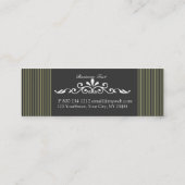 Neutraal  klasje Motif op strepen Mini Visitekaartje (Achterkant)