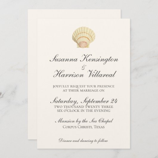  neutraal kleureneenzijdig huwelijk kaart (Voorkant / Achterkant)